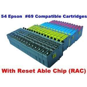 13C+13M+13Y) of US Patented Epson 69 Non OEM Compatible Ink Cartridges 