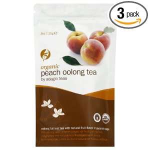 Adagio Tea Organic Peach Oolong, 0.9 Ounce (Pack of 3)  
