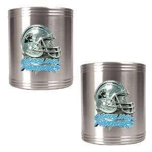  Carolina Panthers NFL 2pc Stainless Steel Can Holder Set 
