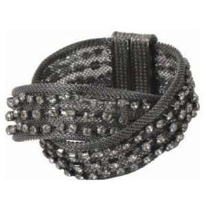 Mad Design Dazzle Bracelet with Rhinestone Crystals Braided Magnetic 