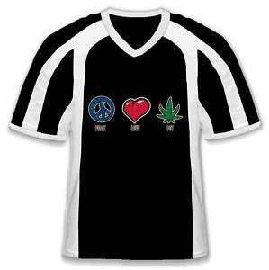Peace Love Pot Marijuana Weed Cannabis Sport T Shirt  