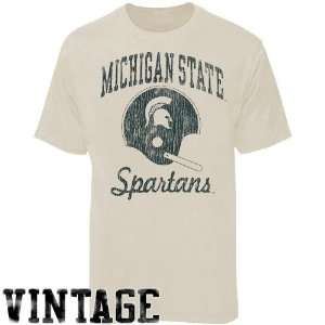  Michigan State Spartans Stone Football Super Soft Vintage 