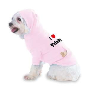  I Love/Heart Trinity Hooded (Hoody) T Shirt with pocket 