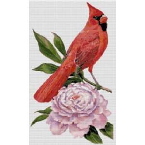  Indiana State Bird and Flower Counted Cross Stitch Pattern 
