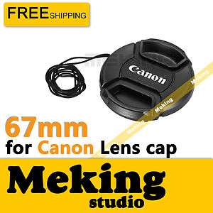 Meking 67mm Canon Camera Snap on Len Lens Cap Cover with Cord Filter 