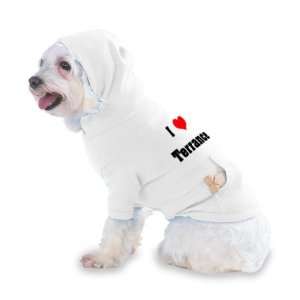  I Love/Heart Terrance Hooded T Shirt for Dog or Cat LARGE 