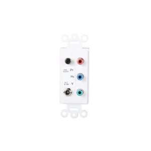 Component RGB Digital Audio Active Video Balun Over Cat5 Wall Plate 