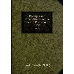   expenditures of the Town of Portsmouth. 1933 Portsmouth (N.H.) Books