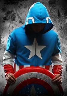 Avengers Movie Captain America Hoodie Jacket Sweater   Chris Evans 