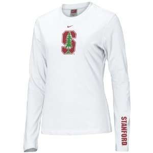  Nike Stanford Cardinal Ladies White Classic Logo Long 