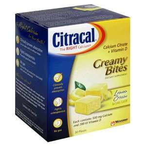  Citracal Creamy Bites, Lemon Cream, 30 Pieces Health 