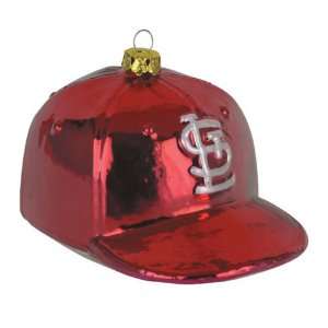   Cardinals Mlb Glass Baseball Cap Ornament (4)