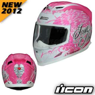 ICON NEW 2012 Airframe Angel Motorcycle Street Helmet Pink MD  