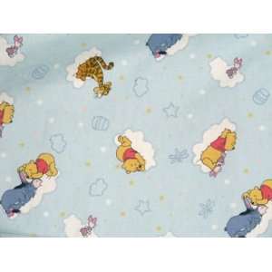 Pooh Bear Night Night Stars Flannel Fabric 1 yd P 18