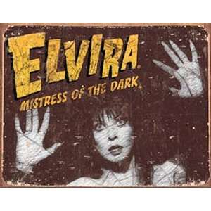  ELVIRA Mistress Dark Spiderweb Metal Tin Sign Nostalgic 