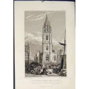 St. Nicholas Church Chapel Street Pyne Old Print C1832  