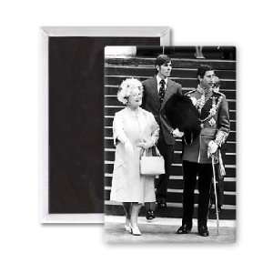  Queen Mother and Prince Andrew   3x2 inch Fridge Magnet 