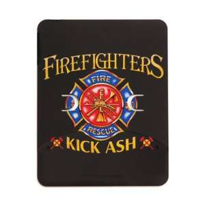  iPad 5 in 1 Case Matte Black Firefighters Kick Ash   Fire 