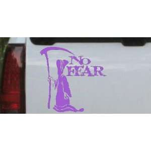   9in    Grim Reaper No Fear Skulls Car Window Wall Laptop Decal Sticker