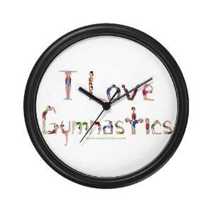   Love Gymnastics   Sports Wall Clock by 