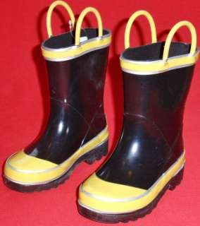  Toddlers SPLASHERS Black/Yellow Rubber Snow/Rain Shoes/Boots size 13