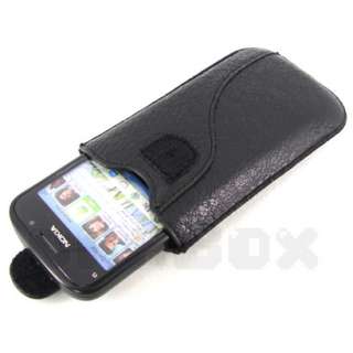 For Nokia E5 E5 00 , New Leather Case Pouch Cover + Film _CM  