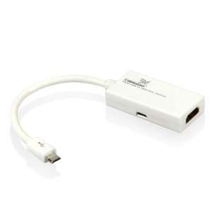  Cablesson MHL (MicroUSB) to HDMI (Female) Adapter   White 