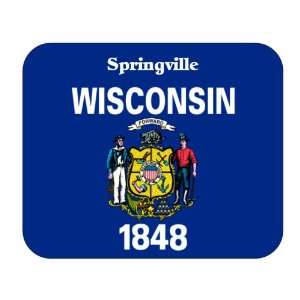 US State Flag   Springville, Wisconsin (WI) Mouse Pad 