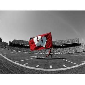  Wisconsin Badgers W Flag in Camp Randall Canvas Photo 