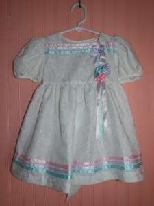 Girls Sz 3T Carters Flower Weave with Pastell Ribbons/Roses Full 