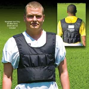 Fisher Sports Training 22 Lb Weighted Vests BLACK ONE SIZE FITS MOST 