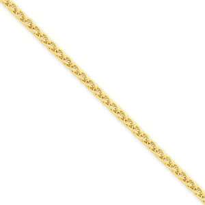  14k 2.8mm Spiga Chain Length 24 Jewelry