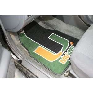   Hurricanes Striped NCAA 2pc Universal Car/SUV/Truck Front Floor Mats