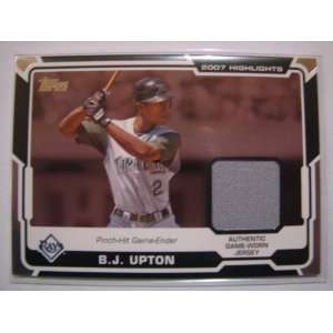  2008 Topps B.J. Upton Rays 2007 Highlights GU Jersey 