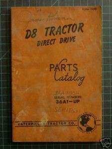 CAT Caterpillar D8 Dozer Crawler Parts Manual Tractor  