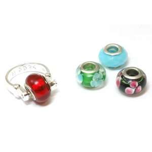  TOC BEADZ Bead It Ring With Four Inter Changeable Beads Jewelry
