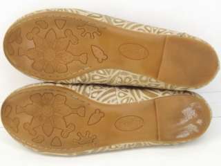 Womens shoes brown tooled leather BOC Born 38 7 M ballet flats  
