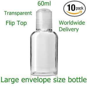  10 X Quality Transparent Clear Bottles 60ml Health 