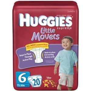  Huggies Supreme Diapers Little Movers Size 6   4 Pack 