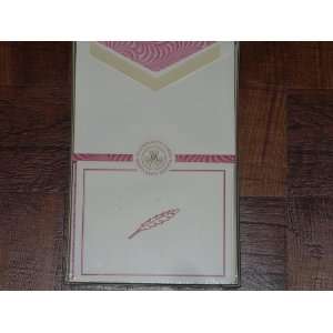 Southworth ANNA By Anna Griffin Folded Note Cards, Pink Feather, 20 