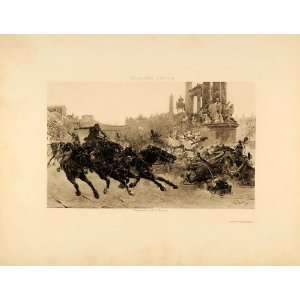   Trajan Chariot Race Checa   Original Photogravure