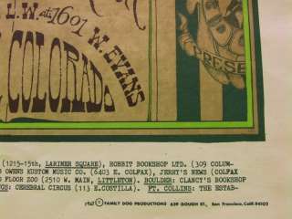 Orig 1967 Sons Of Champlin Concert Poster Family Dog  