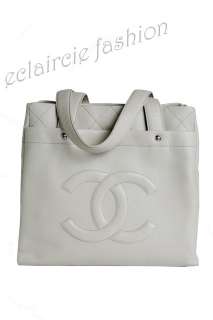 CHANEL Large Executive Cerf Quilted Caviar Leather Tote Bag Handbag 