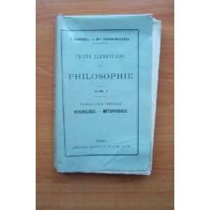   de philosophie / tome 1 psychologie metaphysique Roussel Books