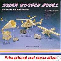 Solar Panel Air Plane Science Fair Wooden Model Sun Kit  