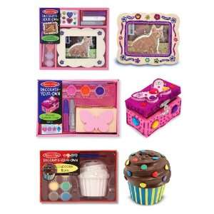 Decorate Your Own ButterflyChest, Picture Frame, CupcakeBank