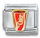 Coke Fountain Cup Soda Pop Italian Charm for Bracelet  