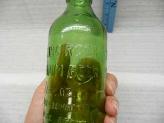   collectable Green glass beer bottle made by ANCHOR HOCKING RARE OLD