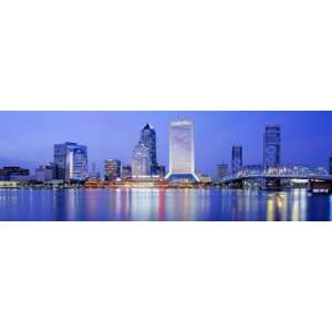 Night, Jacksonville, Florida, USA by Panoramic Images , 36x12  