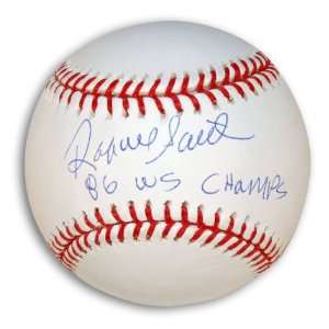  Rafael Santana Autographed MLB Baseball Inscribed 86 WS 
